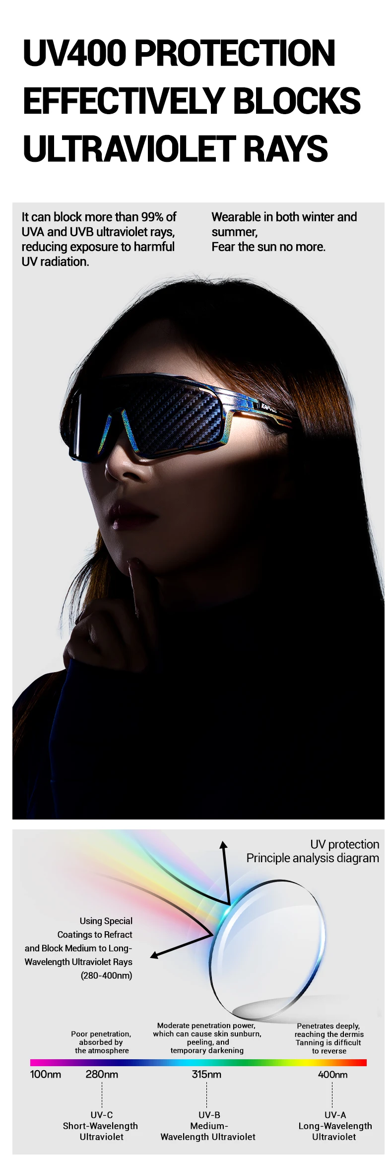 KAPVOE New Technology Nano Lenses Cycling Glasses Sunglasses Outdoor Sports Bike Eyewear Men Women MTB Bicycle UV400 Goggles