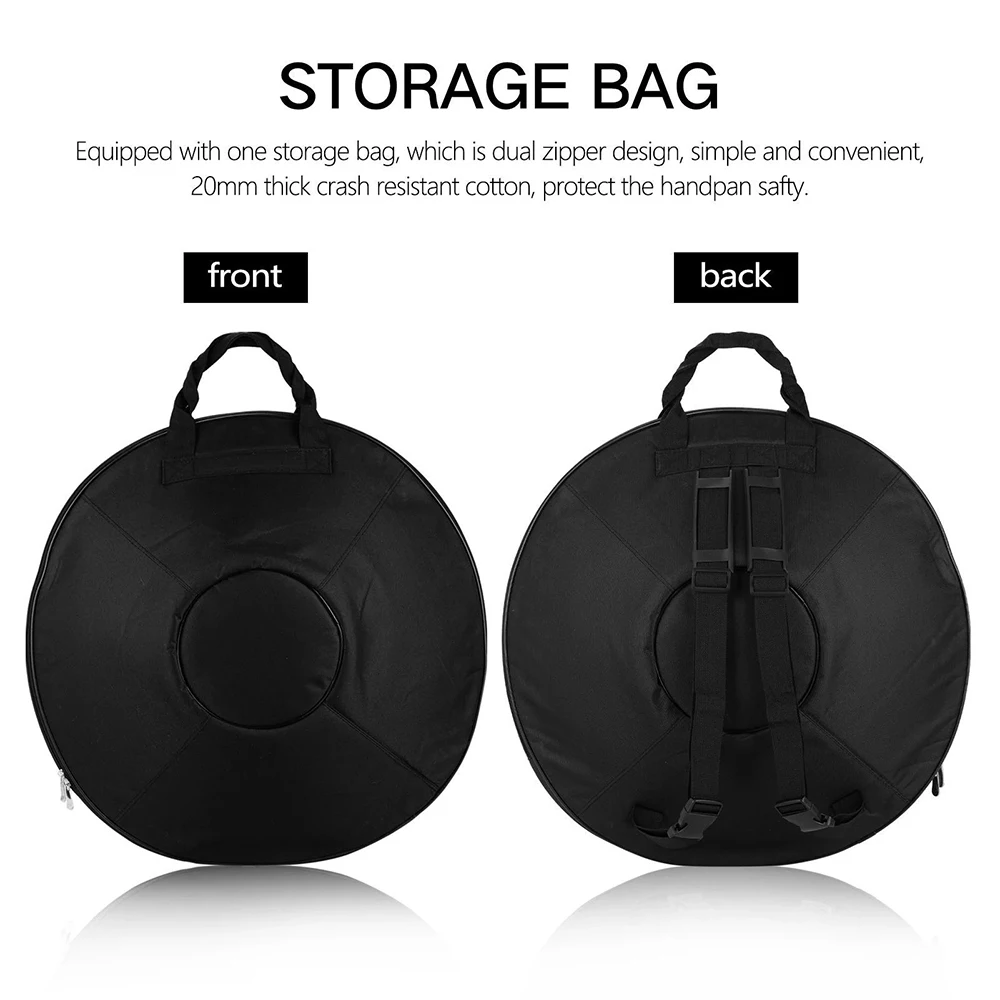 440/432Hz 12/10/9 Notes 22inch Carve Golden Handpan Drum D Minor Steel Tongue Drum Beginner Percussion Instrument Hand Drum Gift