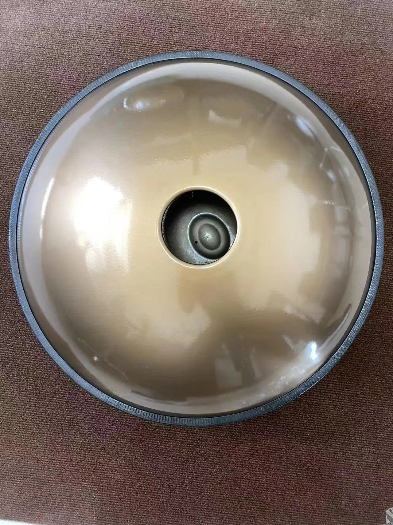 440/432Hz 12/10/9 Notes 22inch Carve Golden Handpan Drum D Minor Steel Tongue Drum Beginner Percussion Instrument Hand Drum Gift