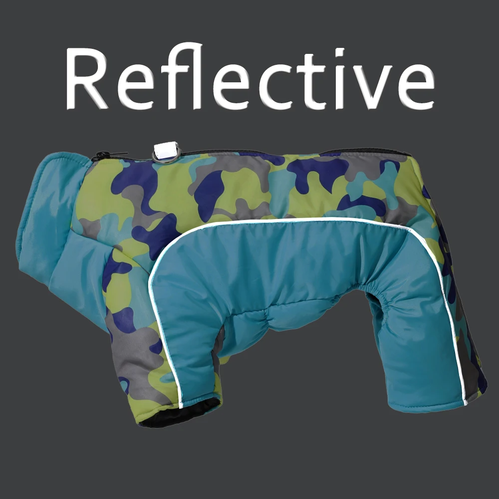 Waterproof Dog Jumpsuit Puppy Jacket For Small Dogs Coat With D-ring Winter Reflective Pet Overalls Camouflage Chihuahua Costume
