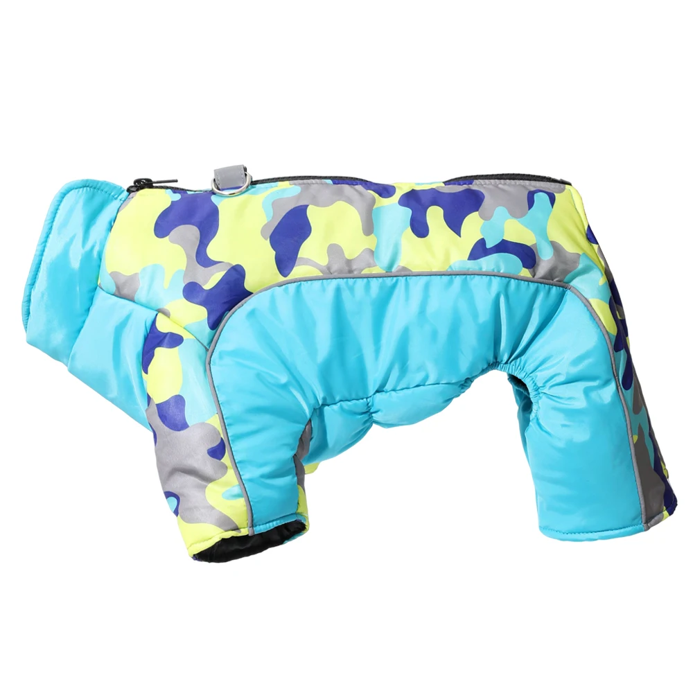 Waterproof Dog Jumpsuit Puppy Jacket For Small Dogs Coat With D-ring Winter Reflective Pet Overalls Camouflage Chihuahua Costume