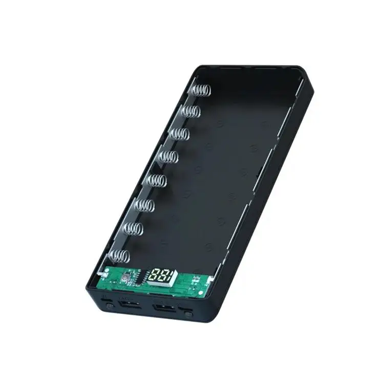 10X 18650 Power Bank Case Battery Holder Dual USB Type C Charge Shell For iPhone Xiaomi Huawei 8X 18650 Battery Case Storage Box