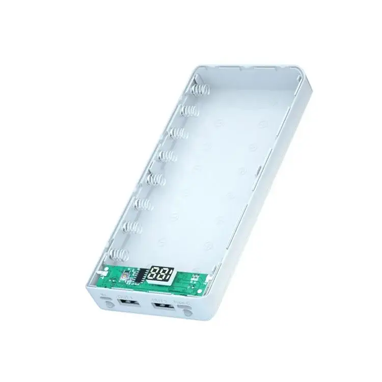 10X 18650 Power Bank Case Battery Holder Dual USB Type C Charge Shell For iPhone Xiaomi Huawei 8X 18650 Battery Case Storage Box