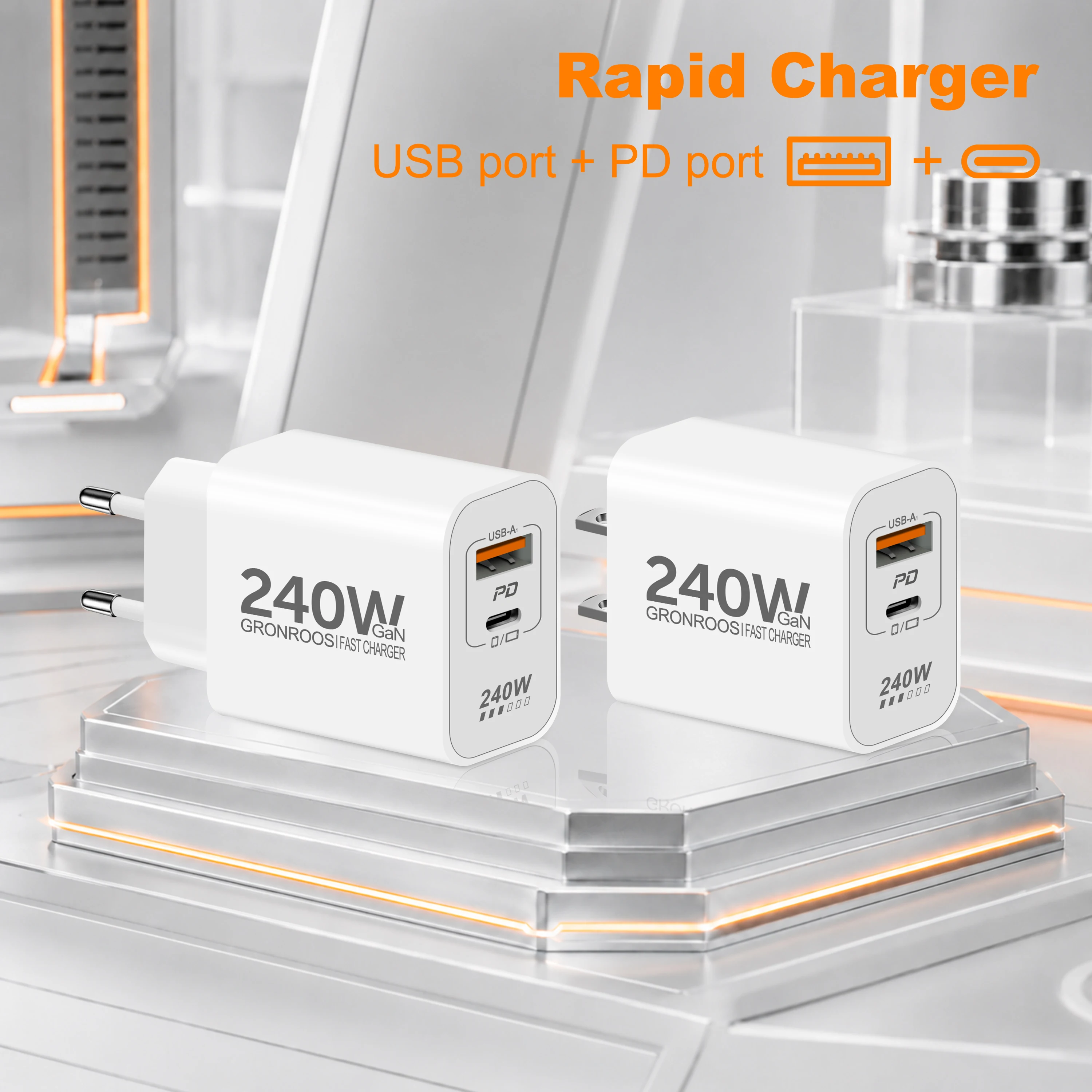 240W GaN PD USB C Charger For iPhone 17 16 15 14 13 12 Pro Max Phone QC 3.0 PD 3.0 USB Type C Fast Charging for Xiaomi poco iPad