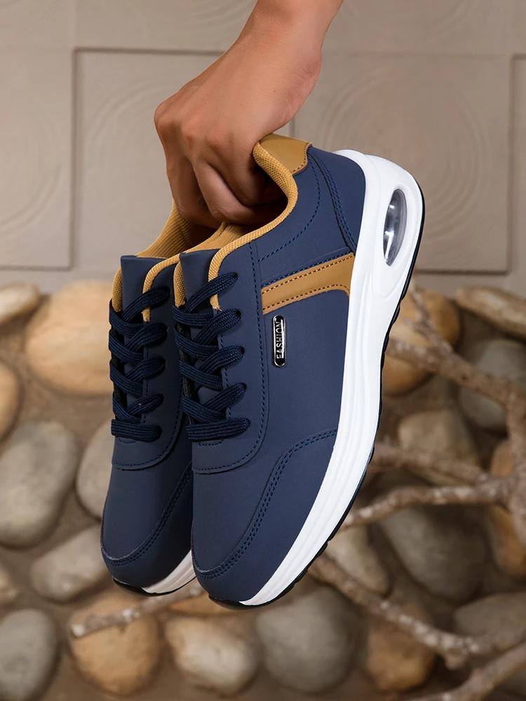 Men's Casual Sports Shoes Waterproof Walking Sports Shoes Casual Men's Leather Sports Shoes Non-slip Shoes Men's Tennis Shoes