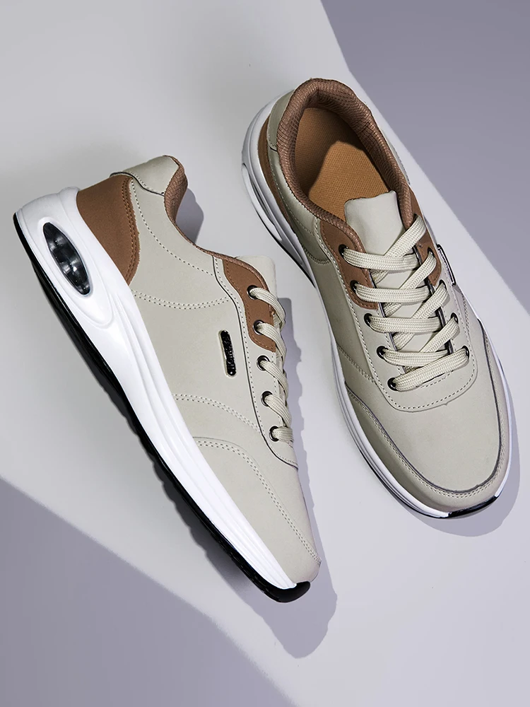 Men's Casual Sports Shoes Waterproof Walking Sports Shoes Casual Men's Leather Sports Shoes Non-slip Shoes Men's Tennis Shoes