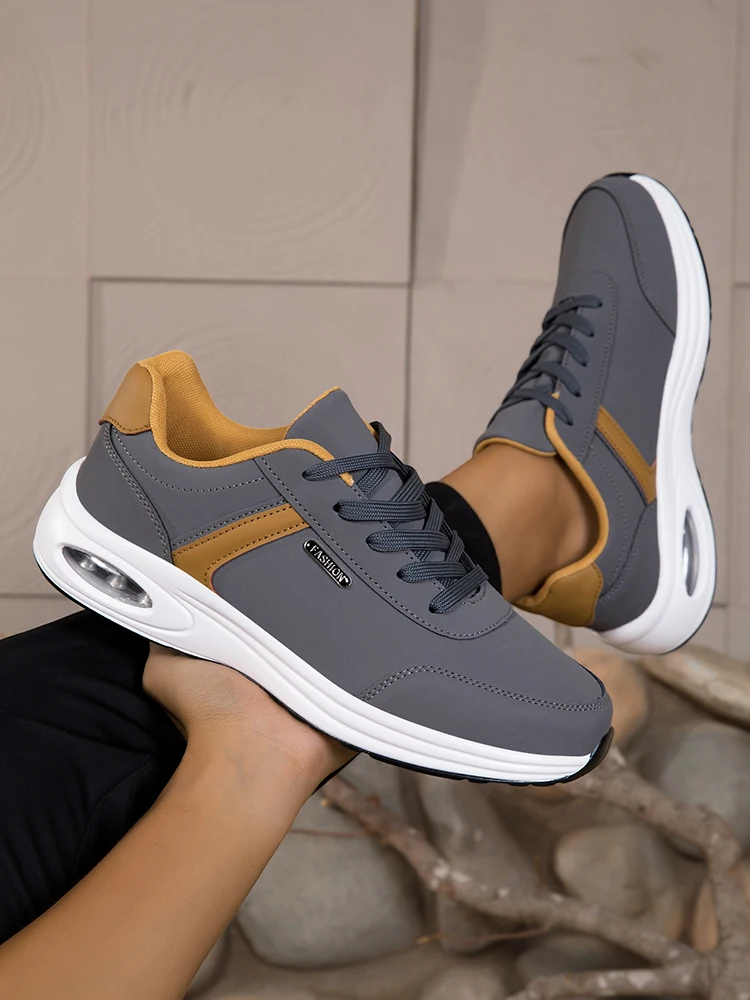 Men's Casual Sports Shoes Waterproof Walking Sports Shoes Casual Men's Leather Sports Shoes Non-slip Shoes Men's Tennis Shoes