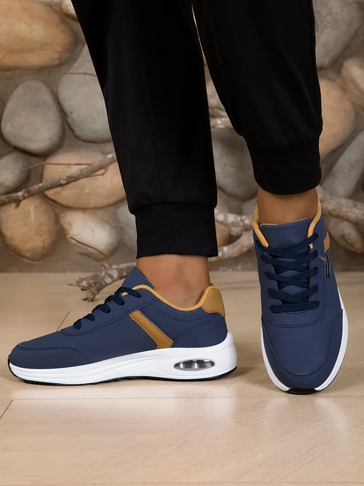 Men's Casual Sports Shoes Waterproof Walking Sports Shoes Casual Men's Leather Sports Shoes Non-slip Shoes Men's Tennis Shoes