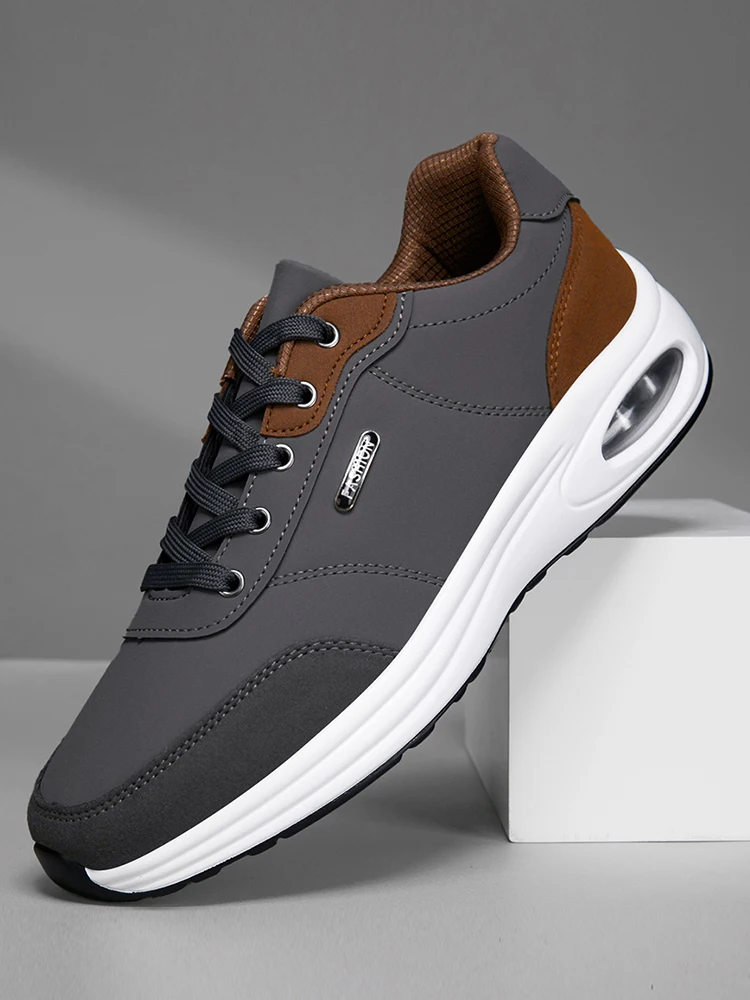 Men's Casual Sports Shoes Waterproof Walking Sports Shoes Casual Men's Leather Sports Shoes Non-slip Shoes Men's Tennis Shoes