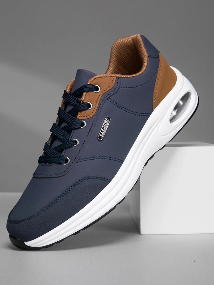 Men's Casual Sports Shoes Waterproof Walking Sports Shoes Casual Men's Leather Sports Shoes Non-slip Shoes Men's Tennis Shoes