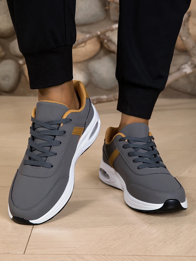 Men's Casual Sports Shoes Waterproof Walking Sports Shoes Casual Men's Leather Sports Shoes Non-slip Shoes Men's Tennis Shoes