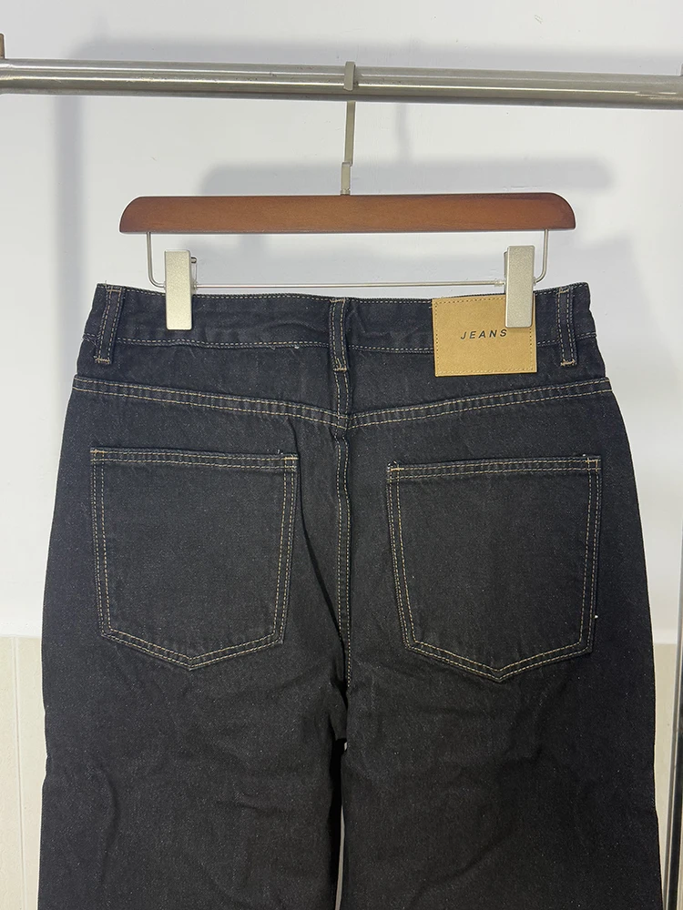IEFB Simple Men's Denim Pants Vintage Washing Wide Leg Loose Jeans Casual Straight American Style Male Trousers New 2026 9W190