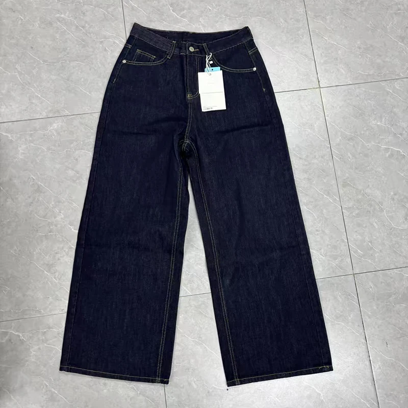IEFB Simple Men's Denim Pants Vintage Washing Wide Leg Loose Jeans Casual Straight American Style Male Trousers New 2026 9W190
