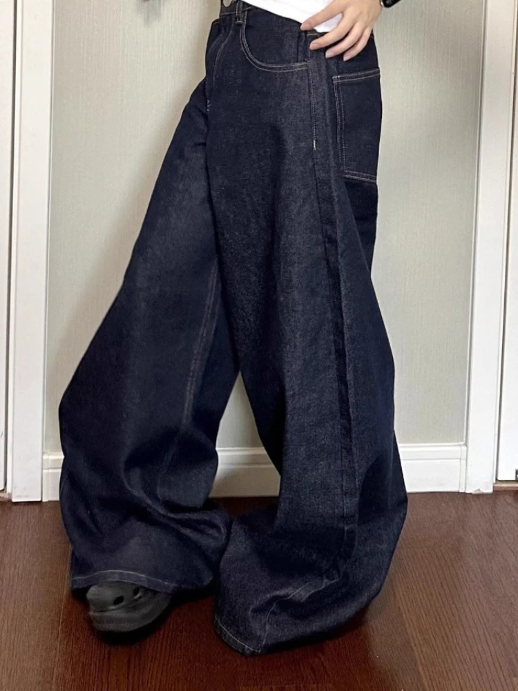 Jeans Women Streetwear Chic Y2k Wide Leg Pants 2025 New Bottms High Waist Straight Denim Trousers Casual Korean Pantalon Femme