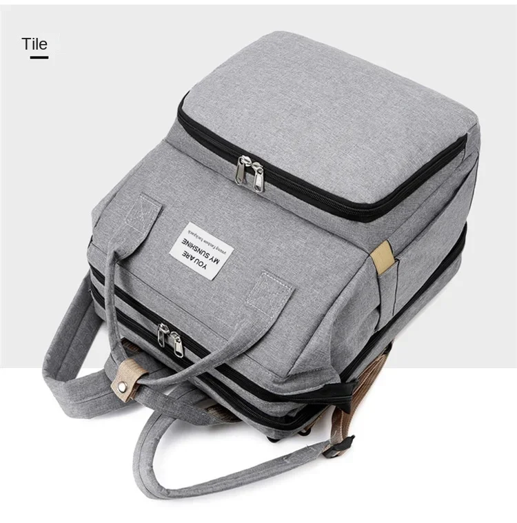 Mommy Diaper Bags Baby Bed Mother Large Capacity Nappy Milk Bottle Backpacks with Changing Mat Convenient Baby Nursing Bags