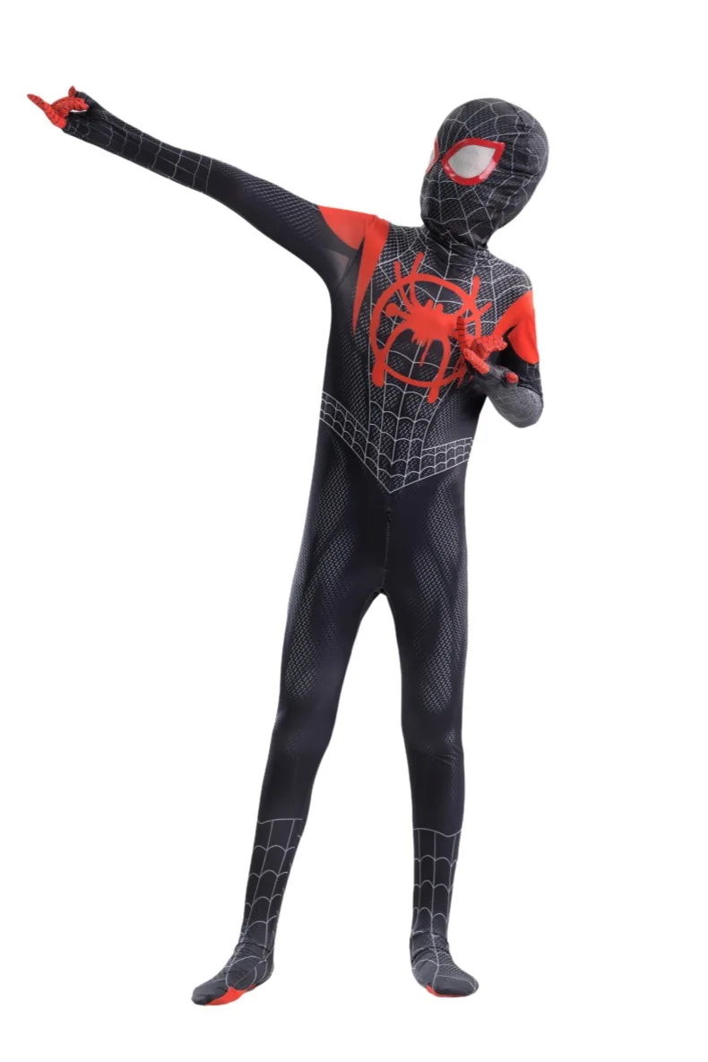 Miles Morales Full Zentai Cosplay Suit Spider Theme Outfit Halloween Party Costume Collectible Holiday Gift For Cos Fans
