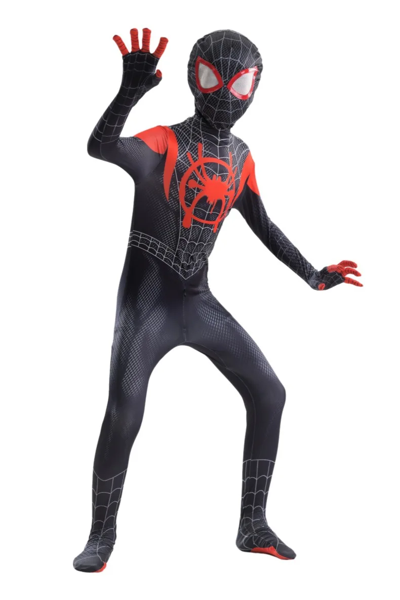 Miles Morales Full Zentai Cosplay Suit Spider Theme Outfit Halloween Party Costume Collectible Holiday Gift For Cos Fans