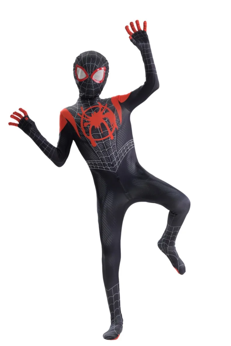 Miles Morales Full Zentai Cosplay Suit Spider Theme Outfit Halloween Party Costume Collectible Holiday Gift For Cos Fans