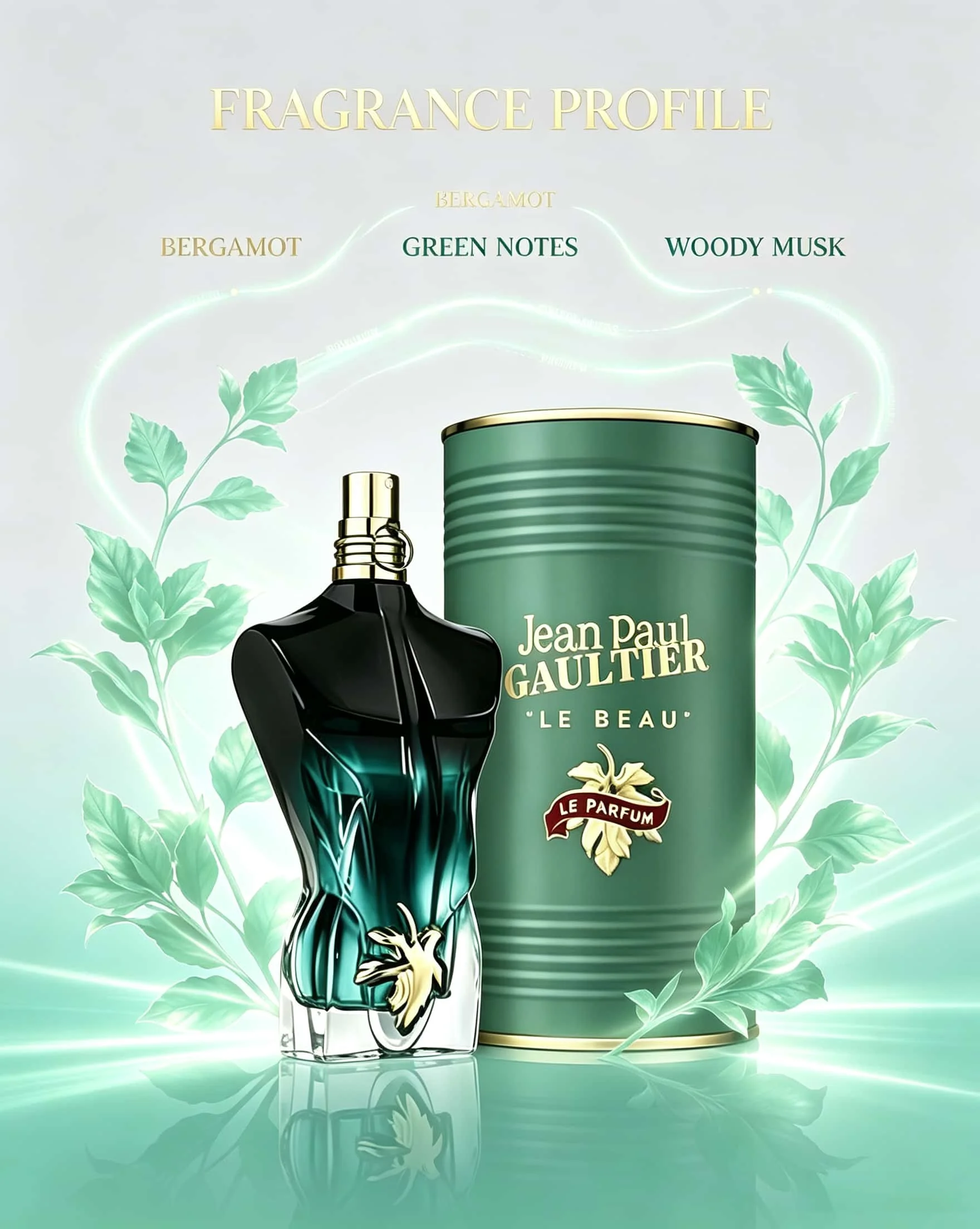 Jean Paul Gaultier Le Beau Le Parfum Unisex Perfume Fragrance 4.2 oz 125ml Eau De Parfum Male Spray 125ml Original Perfumes Lasting Charm Oriental Pheromones Perfume for Women Makeup