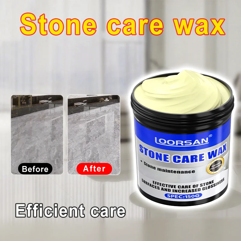 LOORSAN 150g Stone Care Wax, Marble & Granite Polishing Paste, Stone Surface Brightening & Protective Cream