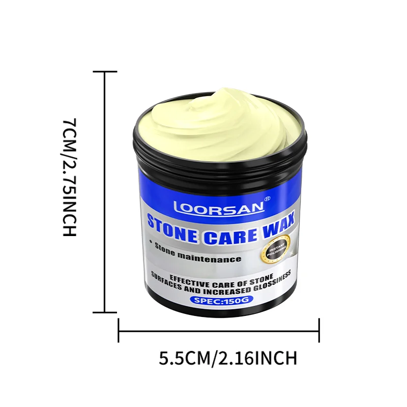 LOORSAN 150g Stone Care Wax, Marble & Granite Polishing Paste, Stone Surface Brightening & Protective Cream