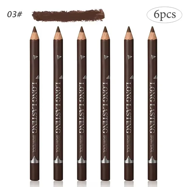 6/12Pcs Eye Brow Pencil Waterproof Professional Women Eye Makeup Pen Easy Color Natural Black Brown Cosmetic Beauty Eyebrow Tool