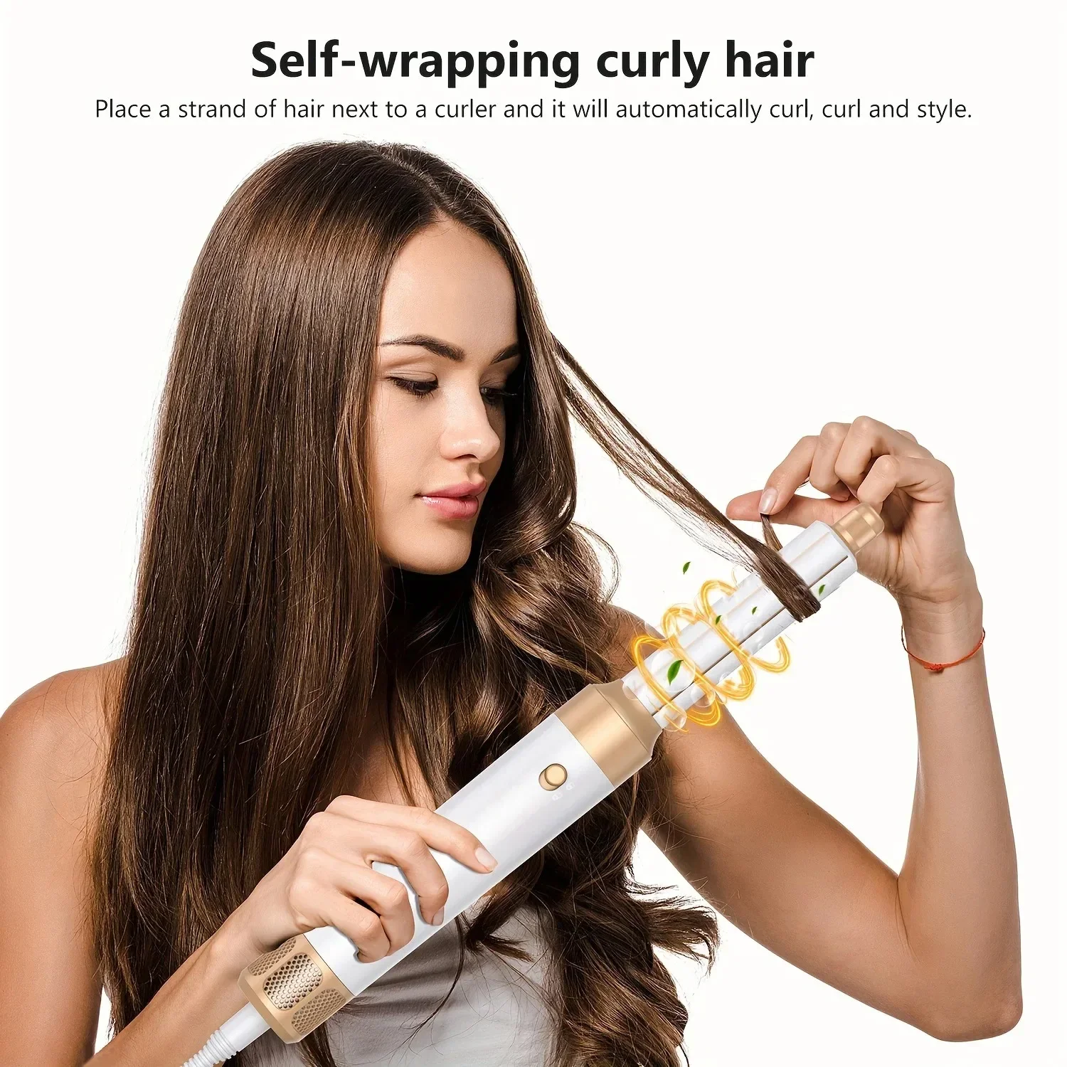 Tinsol 7 In 1 Hair Dryer Brush Brushless High Speed Hair Dryer with Diffuser Ionic Blow Dryer Hot Air Styling Comb Hair Curler