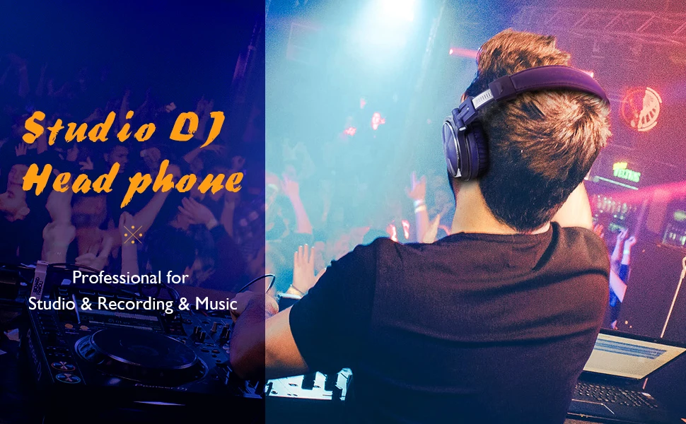 OneOdio Pro-10 Wired Headphones 50mm HiFi Drivers Stereo Studio Mixing Recording Monitoring Headset Over Ear Professional Audio
