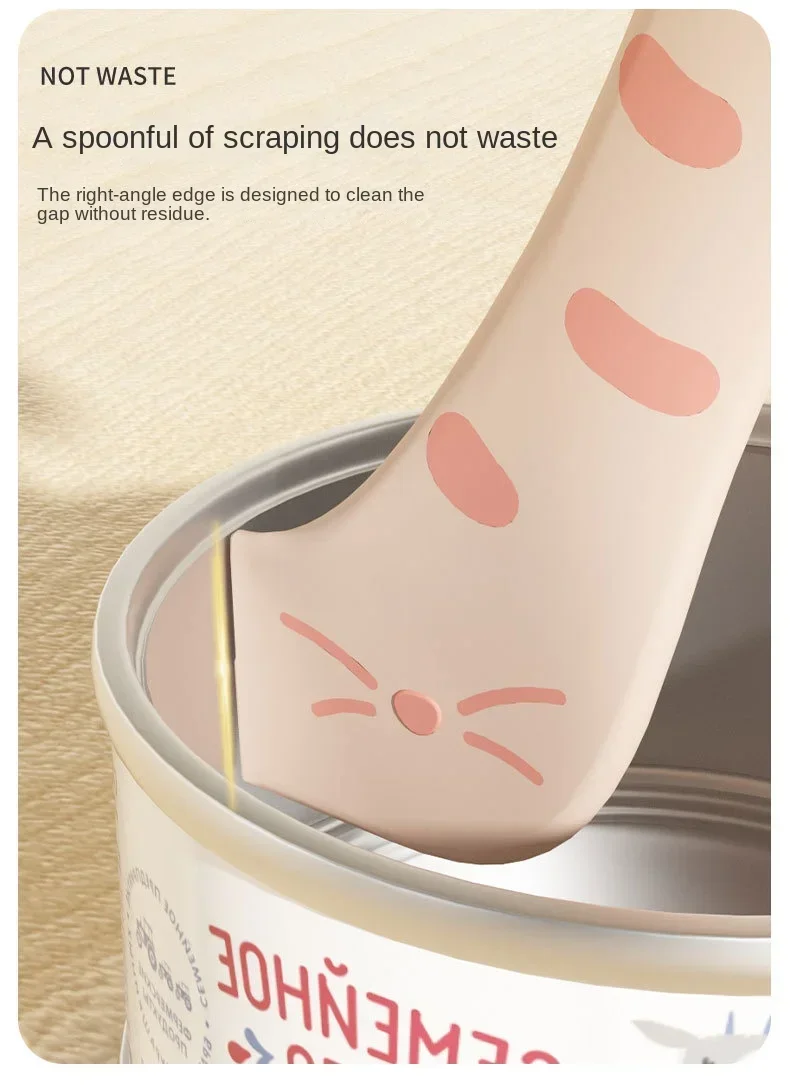 Pet Spoon Multifunctional Can Opener Wet Food Mixing Spoon Silicone Cat Can Sealing Cover Food Storage Dog Accessory New