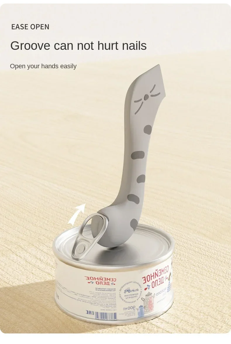 Pet Spoon Multifunctional Can Opener Wet Food Mixing Spoon Silicone Cat Can Sealing Cover Food Storage Dog Accessory New