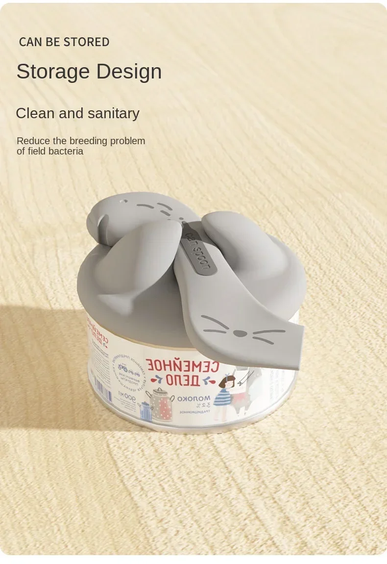 Pet Spoon Multifunctional Can Opener Wet Food Mixing Spoon Silicone Cat Can Sealing Cover Food Storage Dog Accessory New