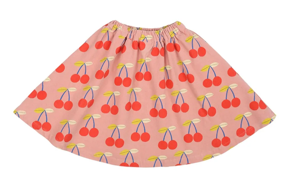 Autumn JM Children's Clothing Baby Girls Fur Collar Corduroy Jacket Pants Suits Kids Cherry Printed Coat Doll Neck T-shirt Skirt