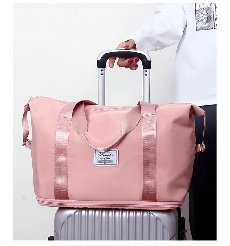 Women Large Expandable Handbag Travel Shoulder Bag Big Capacity Ultra-Light Storage Bags Business Trip Tote Lady Excursion Purse