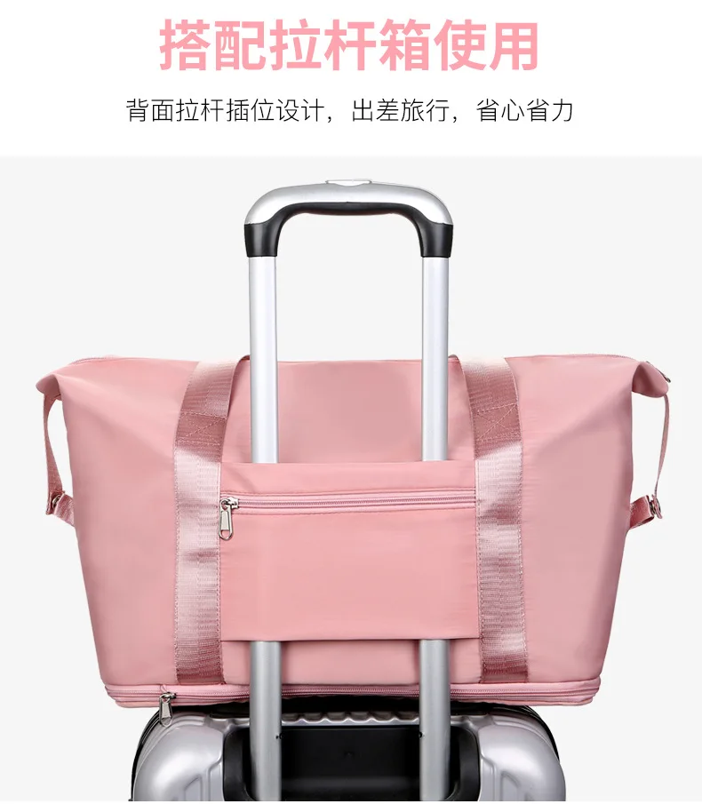Women Large Expandable Handbag Travel Shoulder Bag Big Capacity Ultra-Light Storage Bags Business Trip Tote Lady Excursion Purse