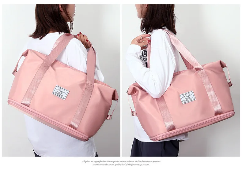 Women Large Expandable Handbag Travel Shoulder Bag Big Capacity Ultra-Light Storage Bags Business Trip Tote Lady Excursion Purse