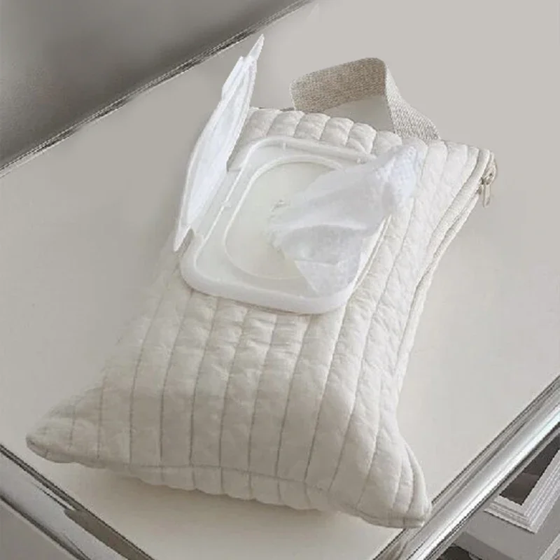 Baby Car-mounted Tissue Box Cute Baby Cart Paper Towel Bag Portable Removable Flip Tissue Box Diaper Bags Stroller Accessories