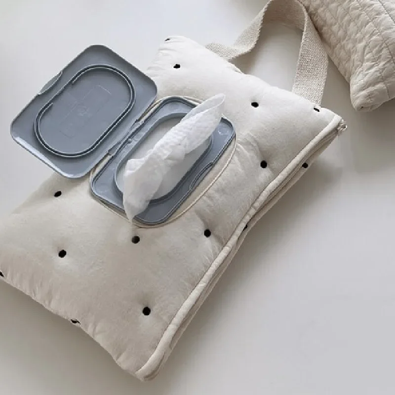 Baby Car-mounted Tissue Box Cute Baby Cart Paper Towel Bag Portable Removable Flip Tissue Box Diaper Bags Stroller Accessories