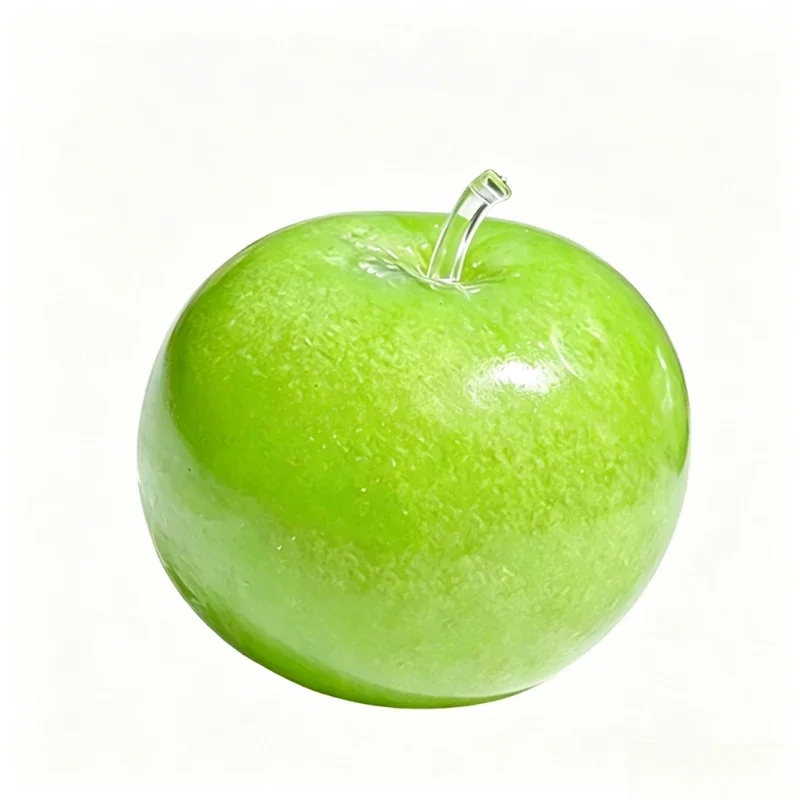 Green Apple Slushie Squishy Fidget Toy Crunchy Moldable Non-Bounce Sensory Stress Reliever Medium Grip Strength Slow Rising Gift