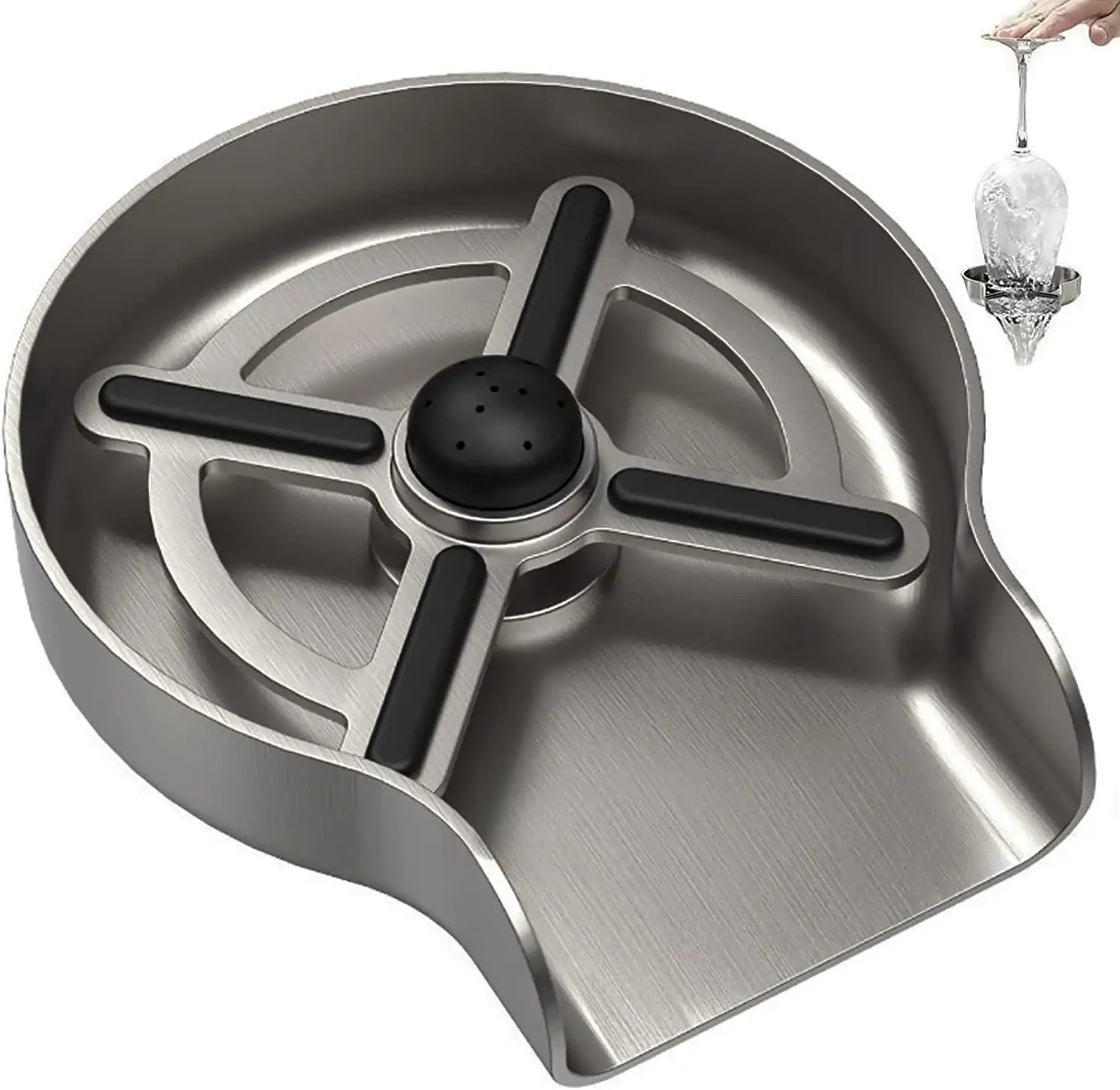 Stainless Steel Glass Rinser High-Pressure Cup Washer Sink Washer Glass Cup Bottle Washer Kitchen Sink Accessories
