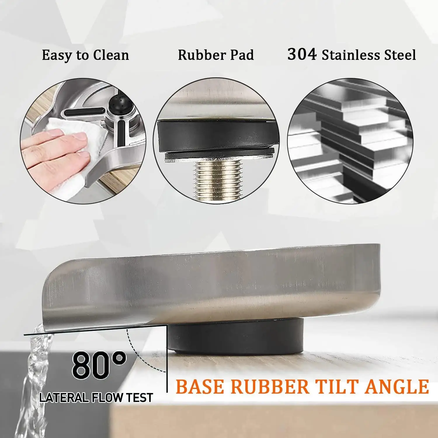 Stainless Steel Glass Rinser High-Pressure Cup Washer Sink Washer Glass Cup Bottle Washer Kitchen Sink Accessories