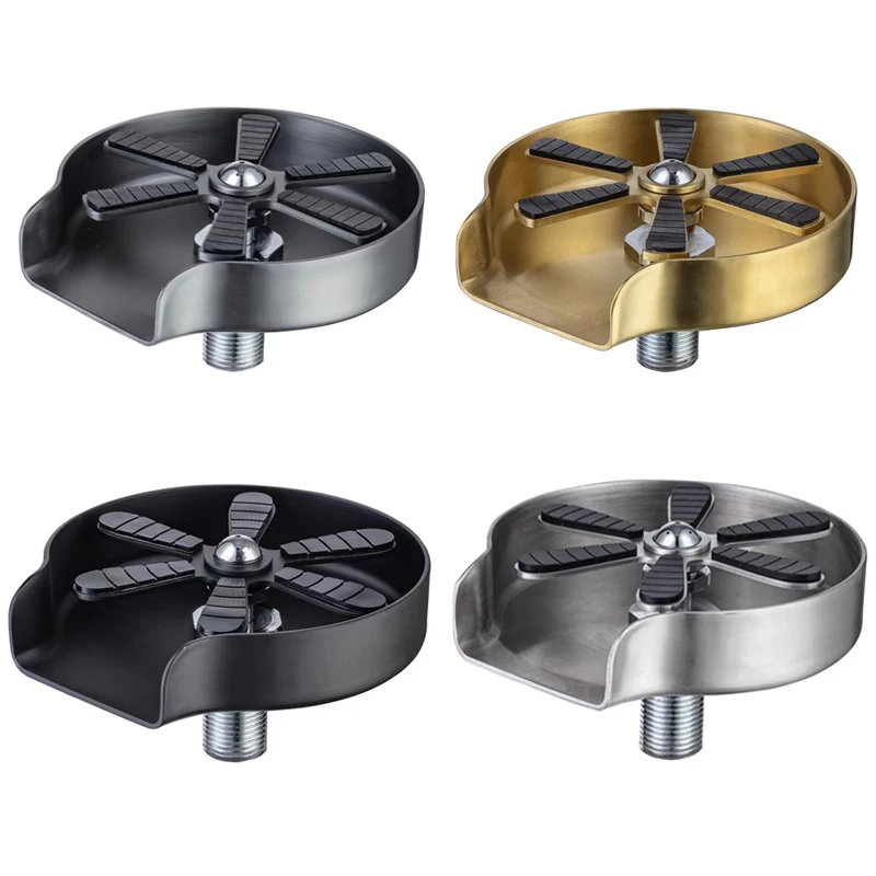 New Stainless Steel Cup Washer Glass Cleaner Bottle Washer Cup Cleaner for Kitchen Sink Restaurant Home Cafes