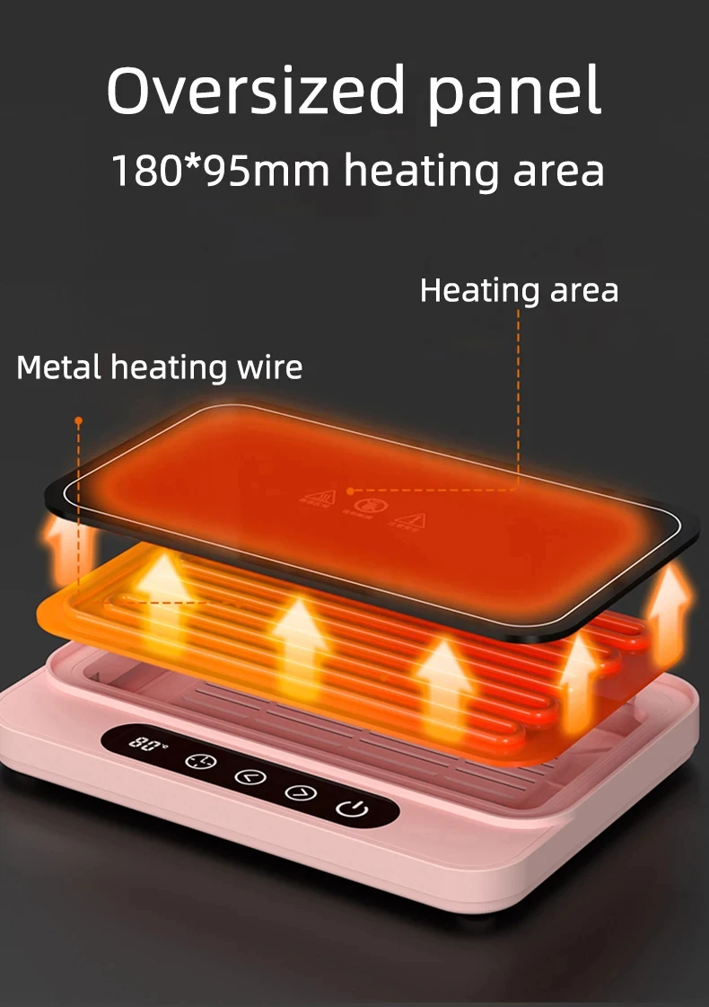 50W Cup Heater Mug Warmer Electric Hot Plate 9 Gear Temperature Warmer Coaster Heating Lunch Box Milk Coffee Home Office
