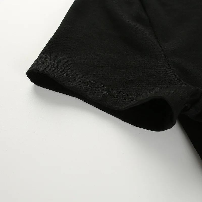 2025 Summer Women Black Short T-Shirts Sexy Crop Tops Short Sleeve Bandage Tee Tops Female Shirts