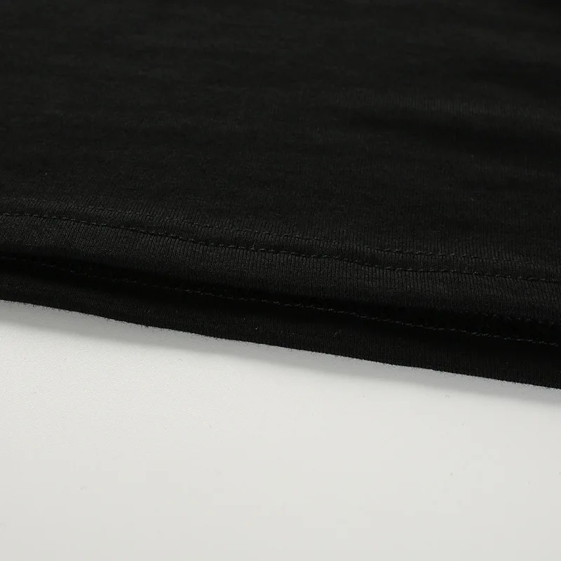 2025 Summer Women Black Short T-Shirts Sexy Crop Tops Short Sleeve Bandage Tee Tops Female Shirts