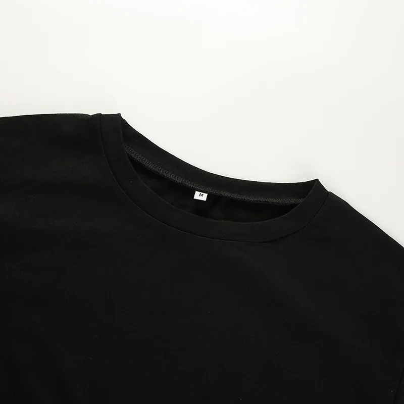 2025 Summer Women Black Short T-Shirts Sexy Crop Tops Short Sleeve Bandage Tee Tops Female Shirts