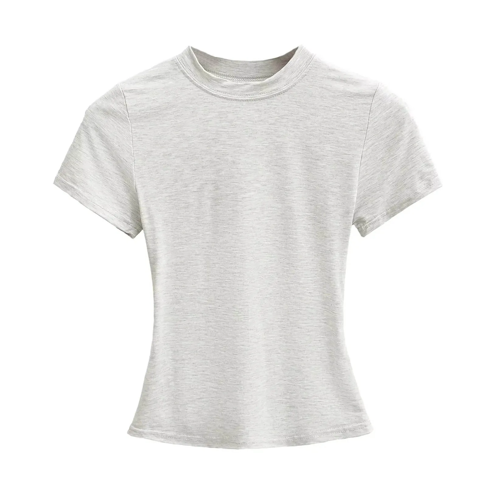 2025 New High Quality Casual T shirt Sexy Slim Short Sleeves Fashion Trend Solid Women Clothing y2k Tops