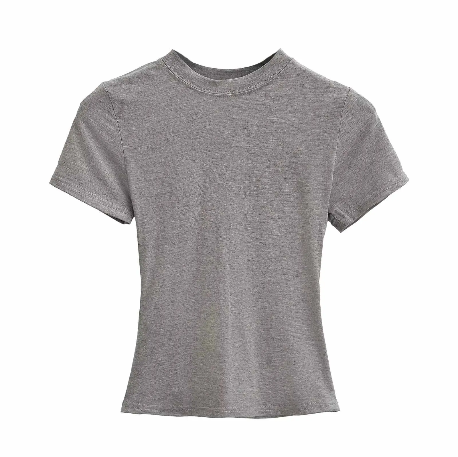 2025 New High Quality Casual T shirt Sexy Slim Short Sleeves Fashion Trend Solid Women Clothing y2k Tops