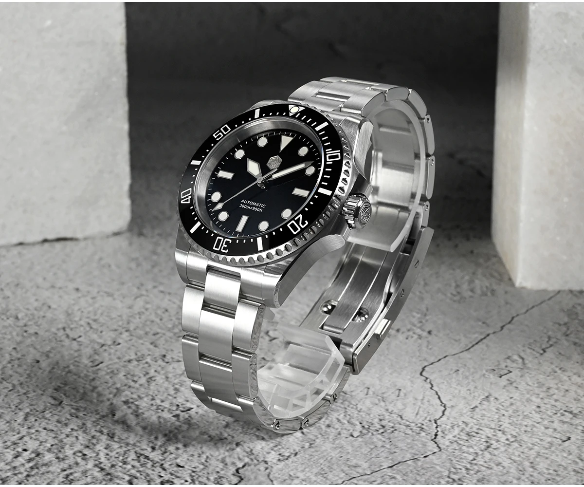 San Martin New Fly Adjustable Clasp Watch Parts Bracelet OTF Clasp For 16mm Specified Model Buckle Folding Clasp Non-universal