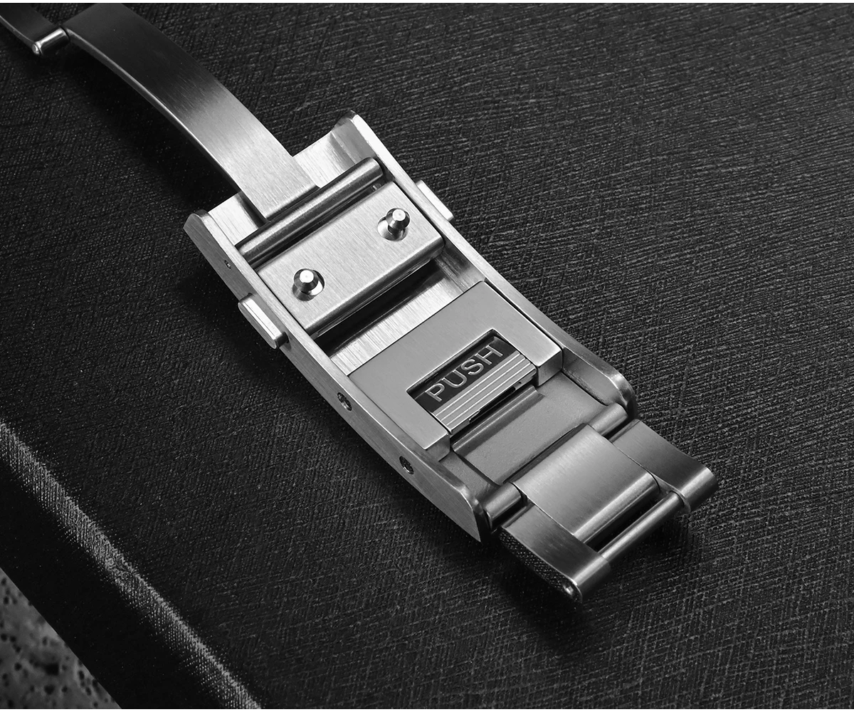 San Martin New Fly Adjustable Clasp Watch Parts Bracelet OTF Clasp For 16mm Specified Model Buckle Folding Clasp Non-universal
