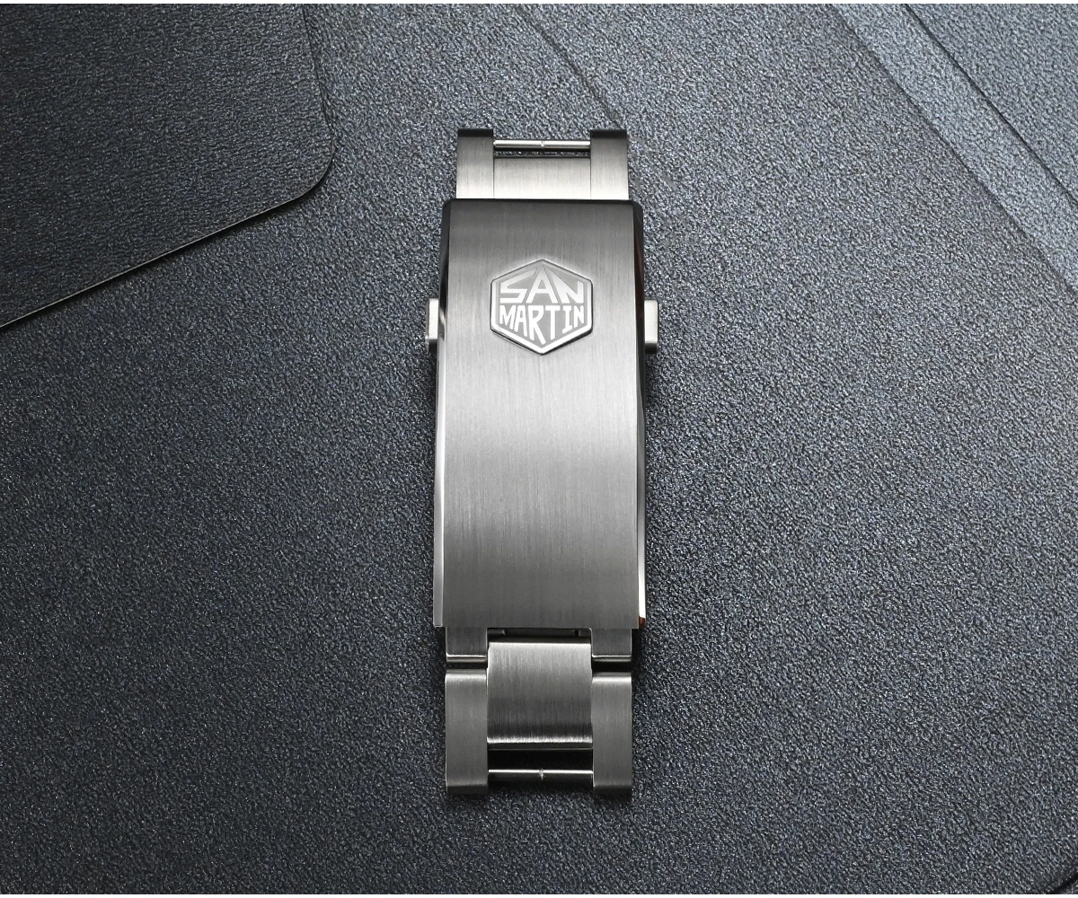 San Martin New Fly Adjustable Clasp Watch Parts Bracelet OTF Clasp For 16mm Specified Model Buckle Folding Clasp Non-universal